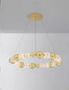 Okrągła lampa wisząca Ponce bąbelki LED 46W 3200K crystal złota