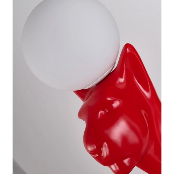 Lampa podłogowa PUMA czerwona biała AZ6785 1xE27 kulista na korytarz