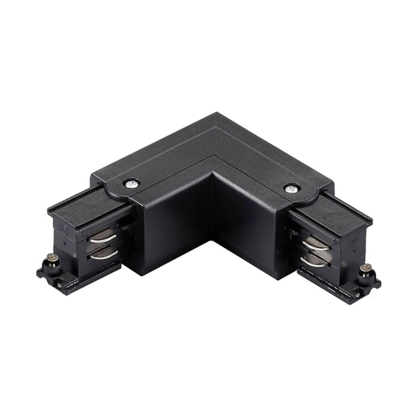 Łącznik kątowy L do szyn 3-fazowych lewy 327857 metalowy czarny