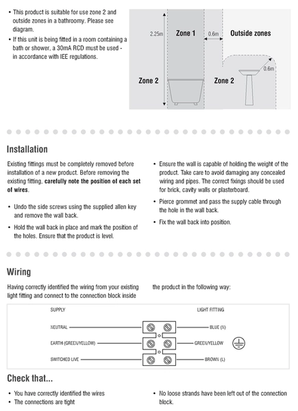 Lampa ścienna Pure 34483 Saxby łazienkowa ściemniacz IP44 chrom