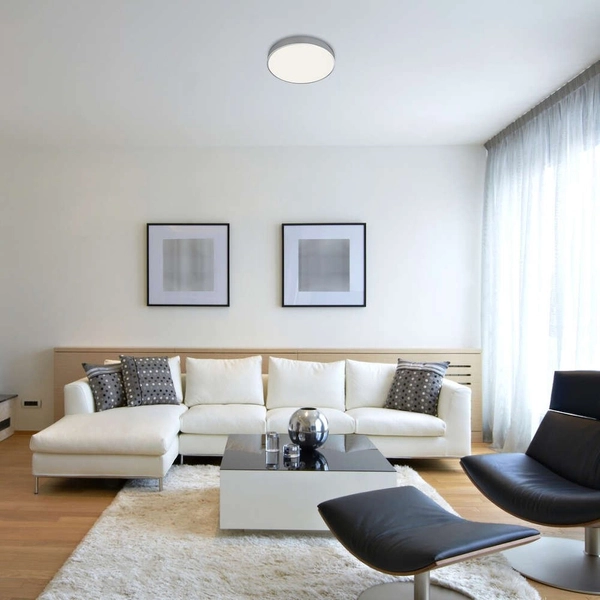 Nowoczesna LAMPA sufitowa TESIA 3315 Rabalux okrągły plafon LED 36W 4000K do salonu srebrny