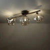 Sufitowa lampa szklana Lava Brown 11035 kule metalowy brązowy