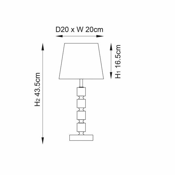 Nowoczesna lampa stołowa Murford 96940-TLCH Endon abażur tkanina metal biały