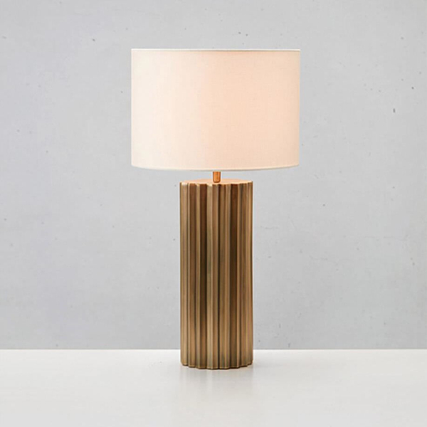 Nocna lampa z abażurem Hashira 108669 Markslojd biały brązowy