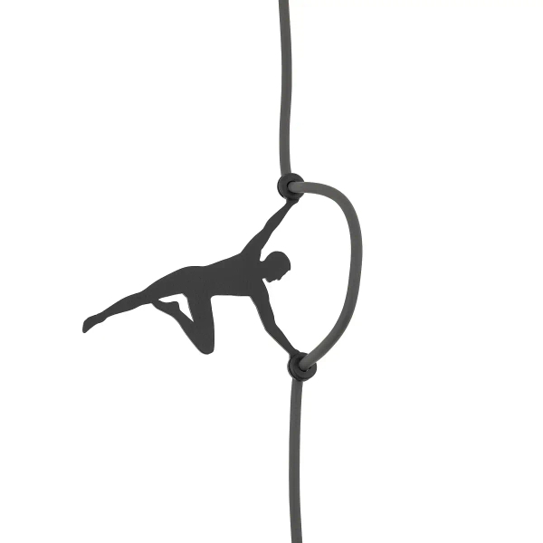 Regulowana wisząca lampa LAGO 11675 tuba tkanina szara