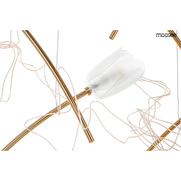 Sypialniana lampa wisząca Tulippe MSE1501100171 Moosee tulipany złote
