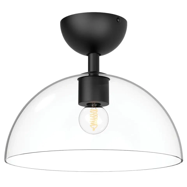 Lampa sufitowa na korytarz Jude ALM-JUDE-SF-MB-CL szklana czarna