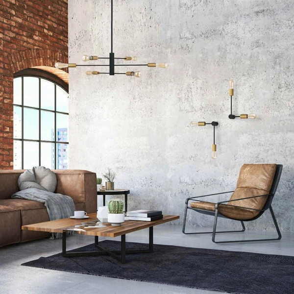 Loftowa LAMPA wisząca ROTOR 7935 Nowodvorski industrialny ZWIS do jadalni molekuły czarne