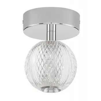 Kulista lampa sufitowa BRILLE LE43474 LED 6W srebrny przezroczysty