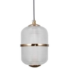 Lampa wisząca owalna Alani PND-34375-1-BK LED 6W 3000K szklana czarny złoty