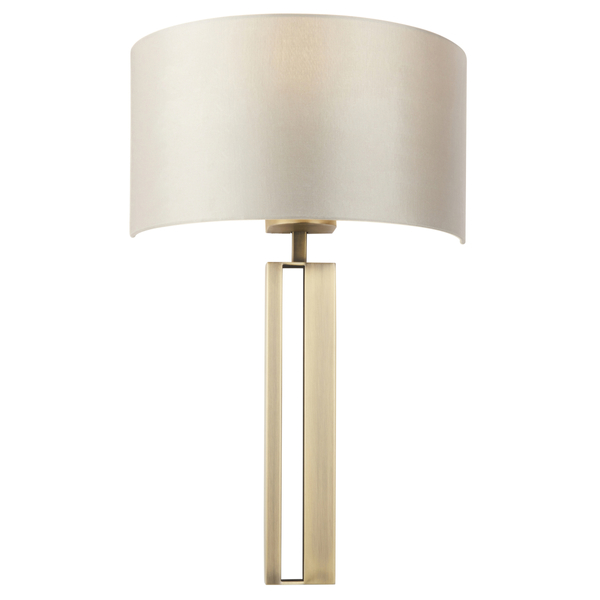 Ścienna lampa hampton L&-195452 Light& z abażurem ecru mosiądz OUTLET