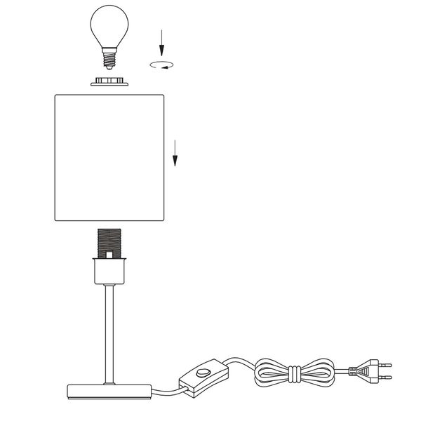 Abażurowa lampka nocna Jerry R50491011 stojąca do sypialni srebrna