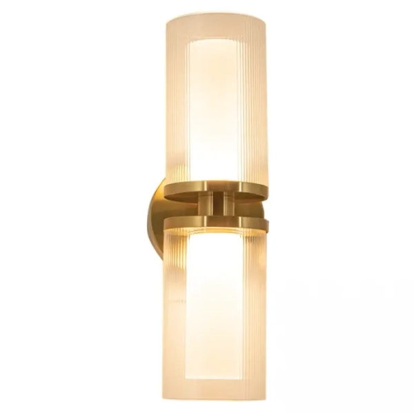 Podwójny ścienny kinkiet 23016 LED 12W 3000K tubka złota