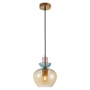 Szklana wisząca lampa Fanda PND-31882-1-GD-AMB bursztynowa
