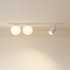 Sufitowa lampa kulista ANDI białe szklane kule reflektorek regulowany tubka K-5495