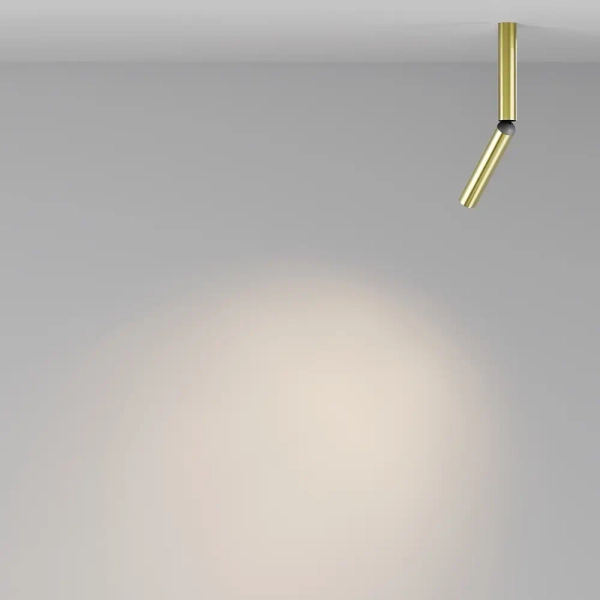 Obrotowa lampa sufitowa Focus T C142CL-6W3K-BS LED 6W 3000K mosiądz