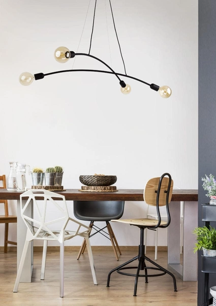 Pokojowa lampa wisząca kule Helix 2724 TK Lighting metalowa czarna