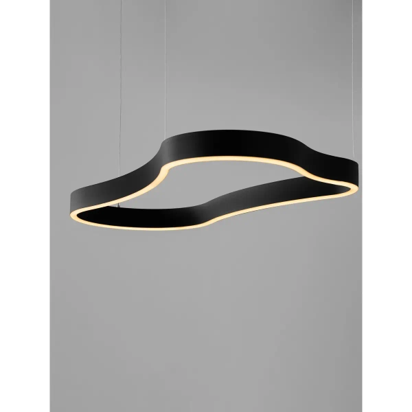 Ringowa wisząca lampa VELBANO LE45415 LED 52W 3000K czarna