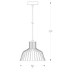 Jadalniana lampa wisząca Dolia A8078-GLD Zumaline metalowa złota