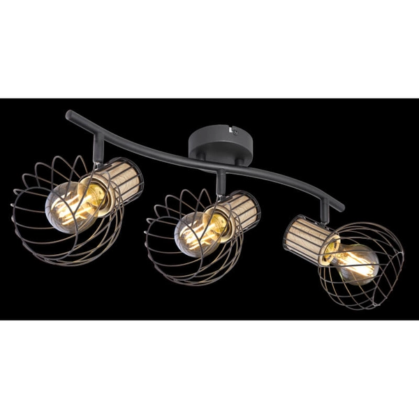 Sufitowa lampa ruchoma Luise 54012-3DS 3-punktowa czarna
