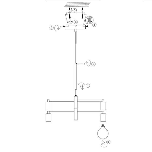 Industrialna lampa wisząca Cielo 108716 Markslojd do kuchni czarna