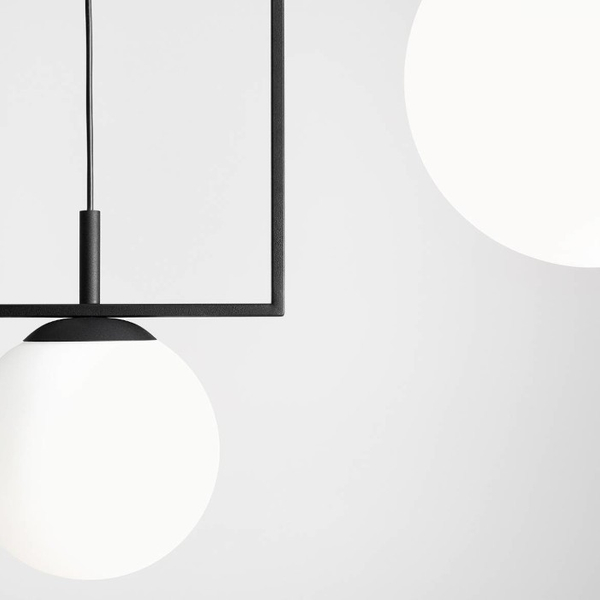 Lampa wisząca ZAC 1038H1_2 Aldex salonowy zwis szklany czarny