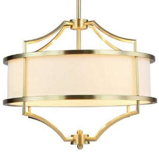 LAMPA okrągła Stesso Old Gold S Orlicki Design abażurowa OPRAWA wisząca w stylu klasycznym kremowa złota