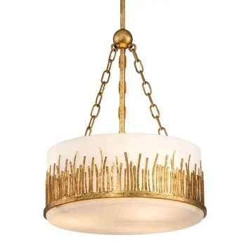 Jadalniana lampa wisząca Sawgrass QN-SAWGRASS-2P-DG-O okrągła biała złota