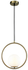 Okrągła lampa wisząca Aurelia MSE010100299 biała złota