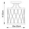 Lampa sufitowa Heston 61497 Endon druciana klatka rustykalna czarna