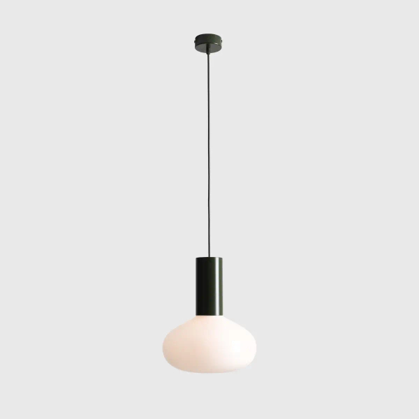 Skandynawska lampa wisząca Flo Moss M 7000G26_M owalna zielona