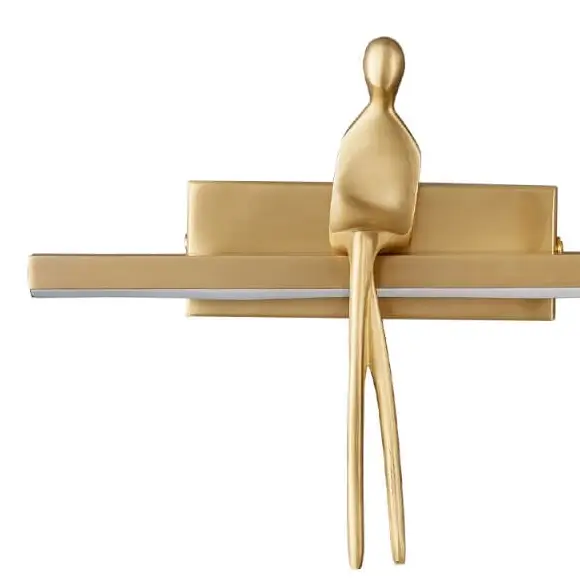 Sypialniany kinkiet ścienny Amici ST-B3578 gold LED 5W 3000K ludzik metal złoty