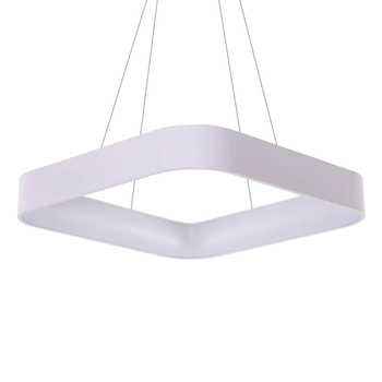 Kwadratowa lampa wisząca Solvent LED 32W do pokoju biała