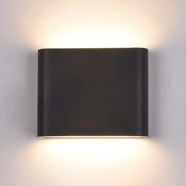 Zewnętrzna LAMPA ścienna ROMANO PL-206B Italux elewacyjna OPRAWA prostokątny kinkiet LED 6W 3000K outdoor IP54 czarny