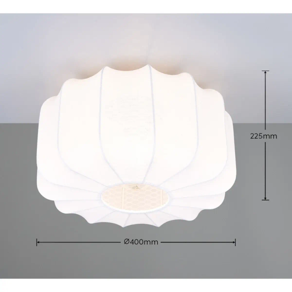 Lampa sufitowa MADELINE R61971901 materiałowa do salonu biały