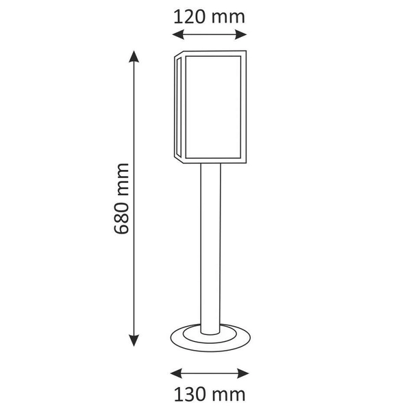 Zewnętrzna LAMPA stojąca MALMO 309204 Polux metalowa OPRAWA do ogrodu klatka outdoor IP44 grafitowa przezroczysta
