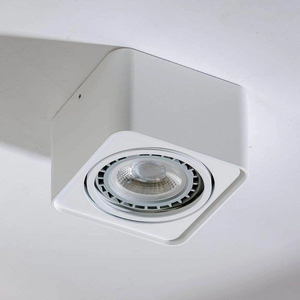 Lampa natynkowa sufitowa Paola AZ4128 cube kostka biała