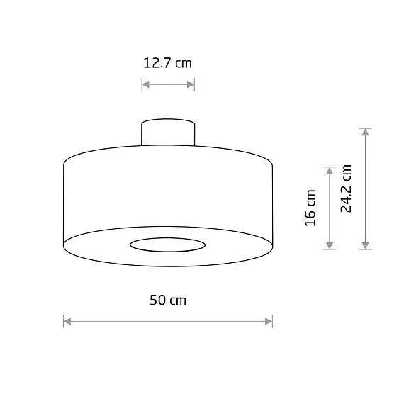 Tuba lampa sufitowa AMARELA 11658 okrągła z tkaniny czarna