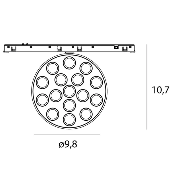 Reflektor magnetyczny do szynoprzewodów MAX N0012N LED 12W 3000K czarny