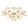 Molekułowa sufitowa lampa Cohen COH3435-16 kule bursztynowe złote