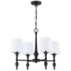 Wisząca lampa salonowa Austin P04166BK-WH Cosmolight abażur biały czarny