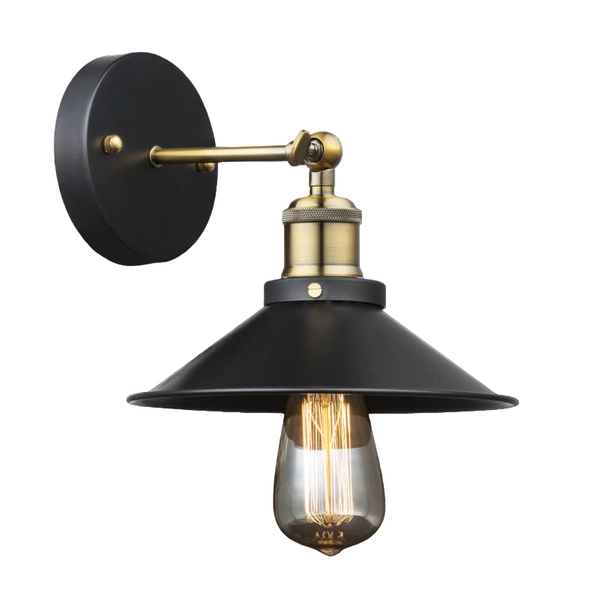 Kinkiet LAMPA ścienna LENIUS 15053W Globo industrialna OPRAWA metalowa czarna