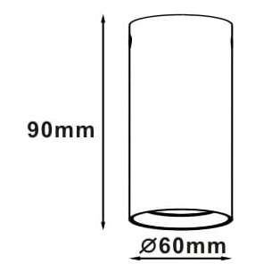 Spot LAMPA sufitowa MANACOR LP-232/1D - 90 WH/BK Light Prestige metalowa OPRAWA downlight tuba biała czarna