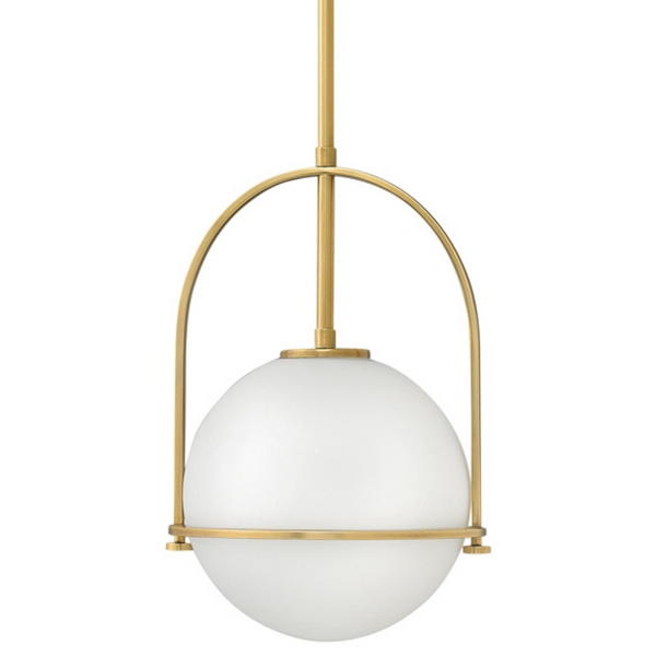 Szklana wisząca lampa QN-SOMERSET-P-O-HB ball mosiądz