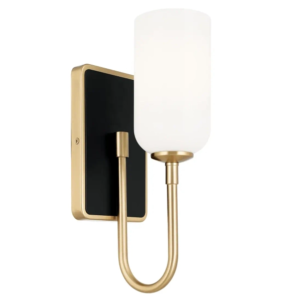 Nowoczesna lampa ścienna Solia KL-SOLIA-1W-CPZB do łazienki IP44 mosiądz