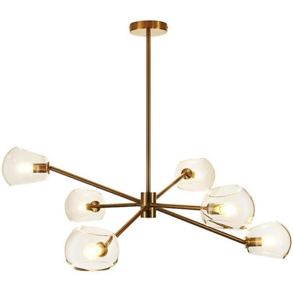 Lampa wisząca na korytarz Cosmic ST-8954-P6 Step przezroczysta złota