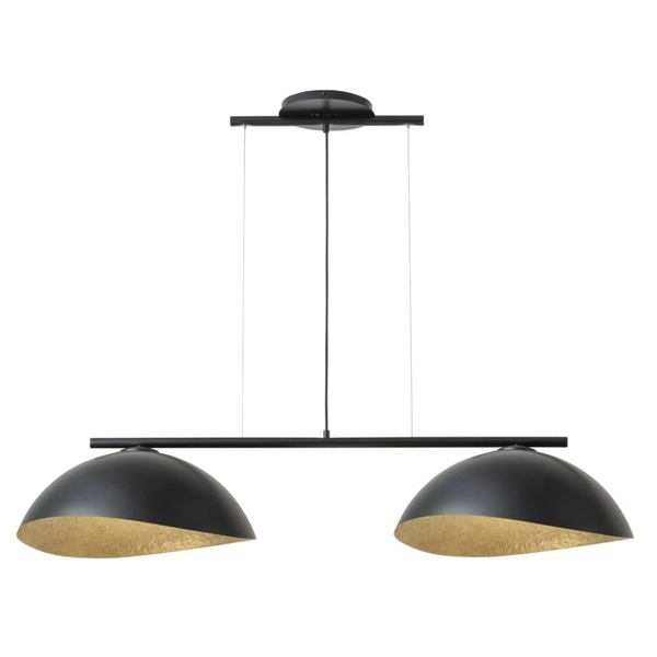 Wisząca lampa z żywicy Solar 40577 Sigma do salonu podwójna czarna złota