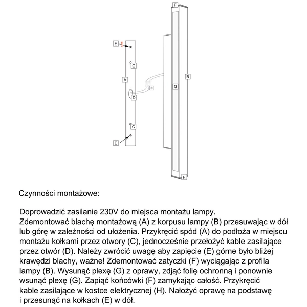LAMPA ścienna OTARU 8632 Shilo metalowa OPRAWA kinkiet LED 28,8W 4000K listwa biała