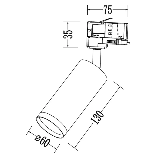 Nowoczesna lampa do szyn 3-fazowej Mica Track ML2193 tubka biały