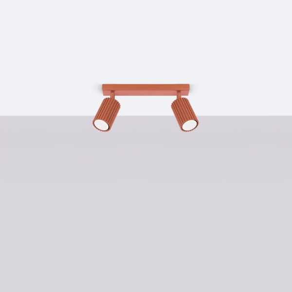 Podwójny plafon tubki KARBON SL.1637 podłużne terakota